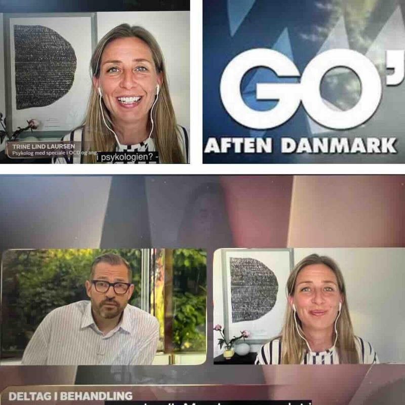 Collage af Trine i Go'aften Danmark